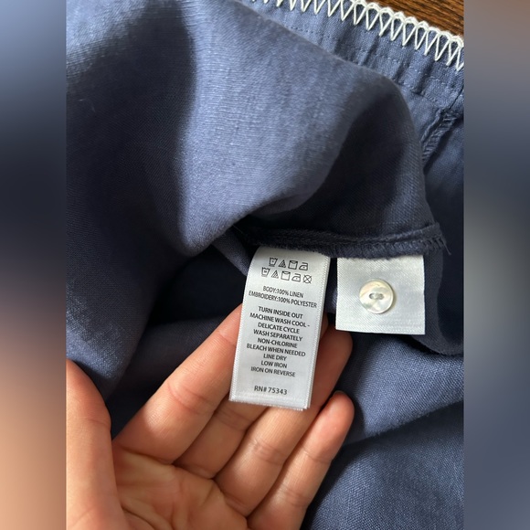 C&C California 100% Linen Embroidered Dress - Picture 8 of 17